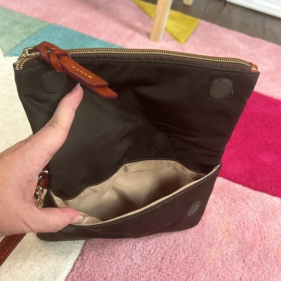 Dooney & Bourke Brown Fold-Over Magnetic Wristlet Bag - Picture 8 of 17